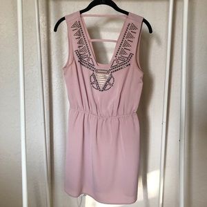 Pink Dress Metal Detail